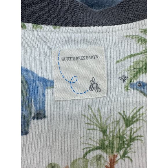 Burt's Bees 18 Month Baby One Piece Zip Up Dinosaurs Organic Cotton - Picture 4 of 7